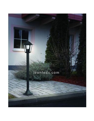 Farola exterior aluminio 1xE27 Laterna foto de ambiente Eglo Iluminación | LeonLeds Iluminación