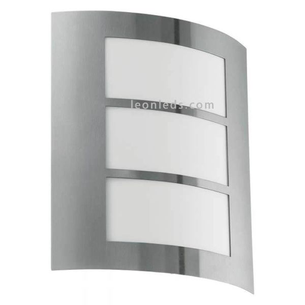 Aplique E27 City exterior sin sensor acero inoxidable  Eglo Iluminación | LeónLeds Iluminación