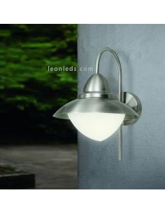Aplique de pared E27 Sidney acero y vidrio exterior Eglo Iluminación | LeónLeds Iluminación 2