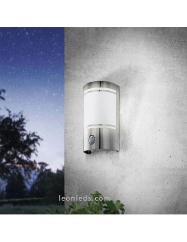 Aplique de pared para exterior con detector de movimiento bombilla E27 Cerno Eglo Iluminación | LeónLeds Iluminación