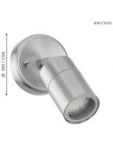 Dimensões spot de parede GU10 Estocolmo exterior regulável Eglo Iluminación | Leon Iluminação LED