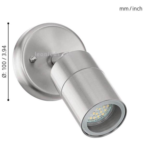 Dimensiones foco de pared GU10 Stockholm exterior orientable Eglo Iluminación | LeónLeds Iluminación