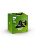 Aplique de pared exterior de aluminio negro E27 Hoverfly foto del paquete Philips | LeónLeds Iluminación