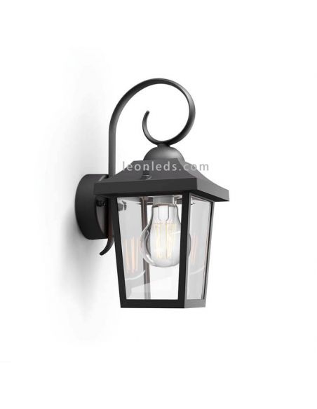 Applique murale d'extérieur classique E27 Buzzard Philips | Éclairage LeonLeds