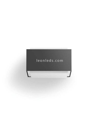 Aplique de pared cuadrado exterior E27 antracita Hedgehog Philips | LeónLeds Iluminación