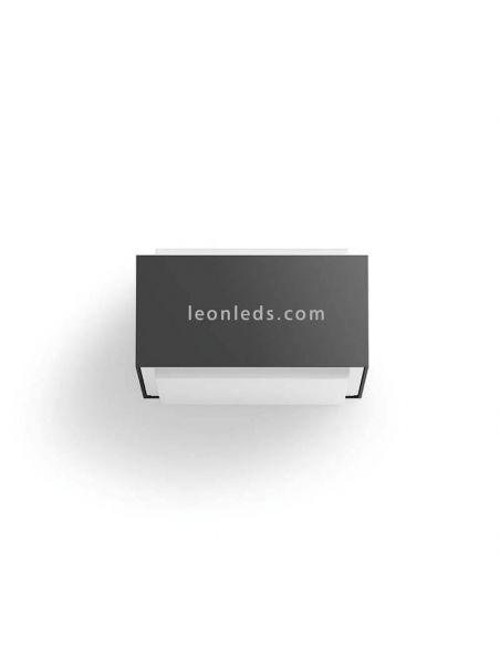 Aplique de pared cuadrado exterior E27 antracita Hedgehog Philips | LeónLeds Iluminación