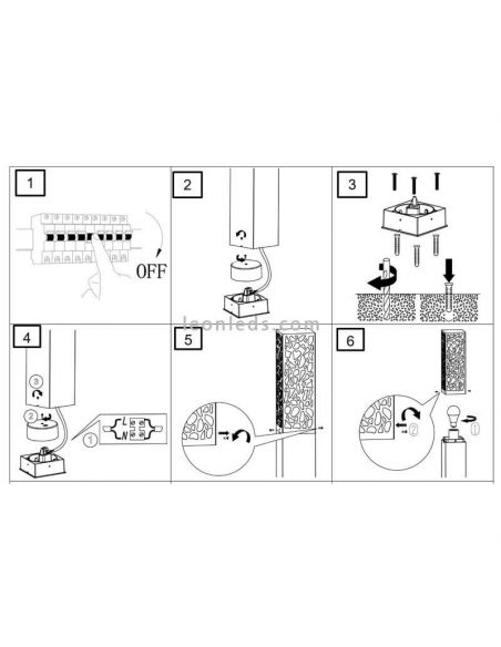 Baliza original antracita de exterior Cooper 1xE27 | LeónLeds Iluminación | lámpara de suelo abstracta instalación