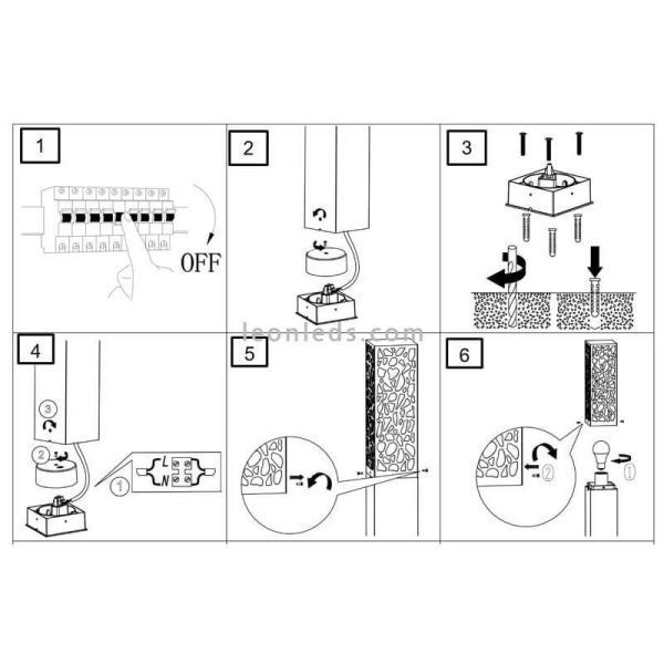 Gyrophare extérieur d'origine anthracite Cooper 1xE27 | Éclairage LeónLeds | installation abstraite de lampadaire