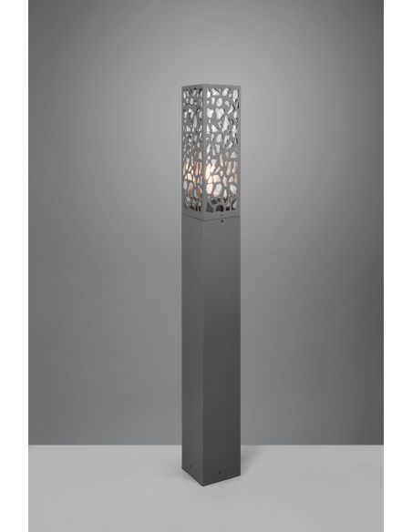 Gyrophare extérieur d'origine anthracite Cooper 1xE27 | Éclairage LeónLeds | lampadaire abstrait sur mur gris