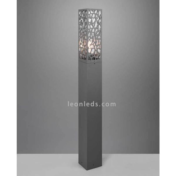 Farol exterior original antracite Cooper 1xE27 | LeónIluminação Leds | luminária de chão de parede cinza abstrata