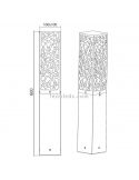 Sobremuro Cooper de exterior antracita 1xE27 | LeónLeds Iluminación | lámpara de muro abstracta medidas