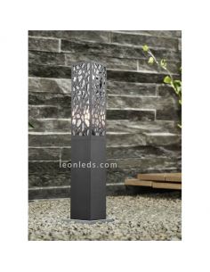 Sobremuro Cooper de exterior antracita 1xE27 | LeónLeds Iluminación | lámpara de muro abstracta 2