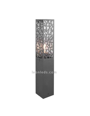 Poste exterior Cooper antracite 1xE27 | LeónIluminação Leds | luminária de parede abstrata