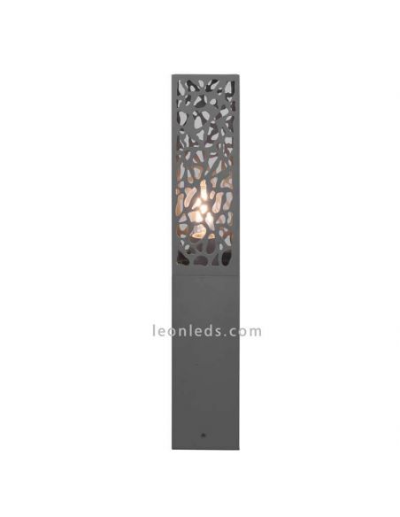 Sobremuro Cooper de exterior antracita 1xE27 | LeónLeds Iluminación | lámpara de muro abstracta encendida frontal