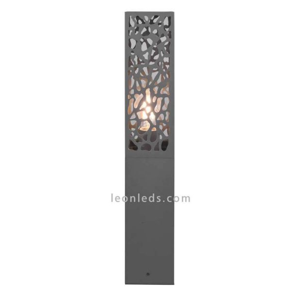 Sobremuro Cooper de exterior antracita 1xE27 | LeónLeds Iluminación | lámpara de muro abstracta encendida frontal