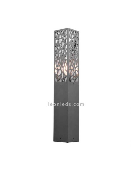 Sobremuro Cooper de exterior antracita 1xE27 | LeónLeds Iluminación | lámpara de muro abstracta encendida lateral