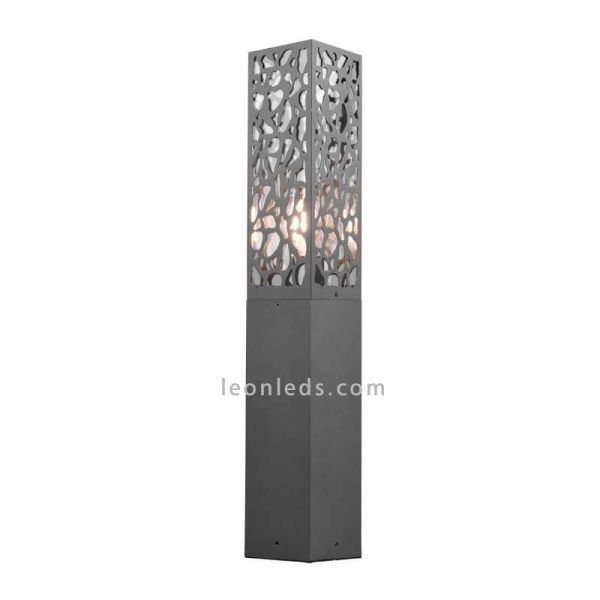 Sobremuro Cooper de exterior antracita 1xE27 | LeónLeds Iluminación | lámpara de muro abstracta encendida lateral