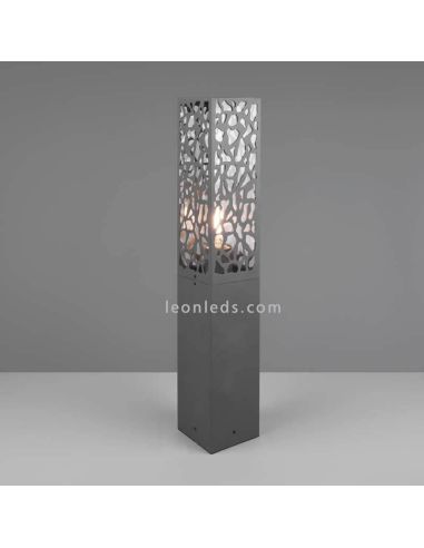 Poste exterior Cooper antracite 1xE27 | LeónIluminação Leds | luminária de parede abstrata parede cinza