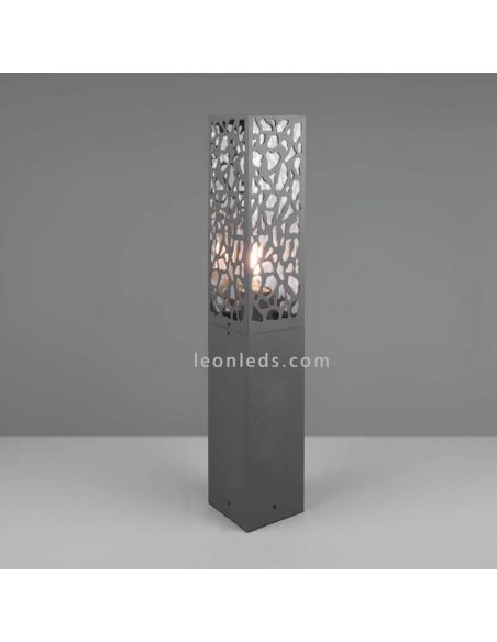 Sobremuro Cooper de exterior antracita 1xE27 | LeónLeds Iluminación | lámpara de muro abstracta pared gris