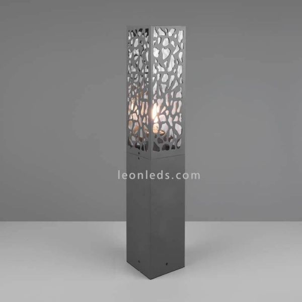 Sobremuro Cooper de exterior antracita 1xE27 | LeónLeds Iluminación | lámpara de muro abstracta pared gris