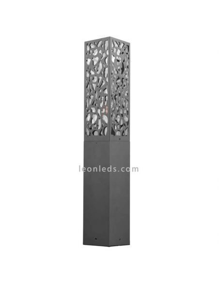 Sobremuro Cooper de exterior antracita 1xE27 | LeónLeds Iluminación | lámpara de muro abstracta apagada lateral