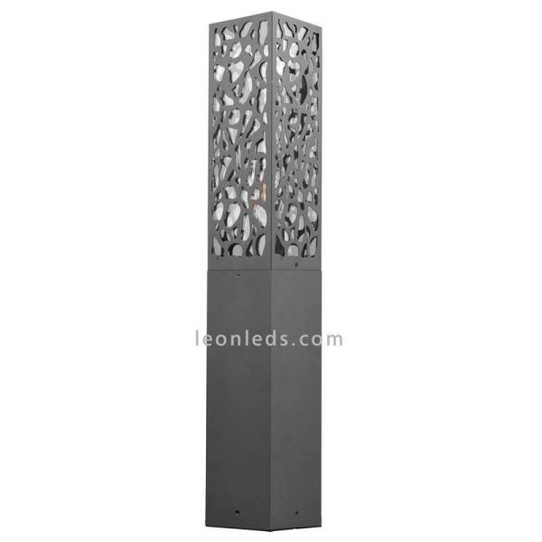 Sobremuro Cooper de exterior antracita 1xE27 | LeónLeds Iluminación | lámpara de muro abstracta apagada lateral