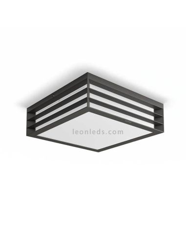Plafón de techo exterior cuadrado E27 Moonshine Philips | LeonLeds Iluminación