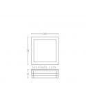 Plafonnier extérieur carré E27 série Moonshine Marque Philips dimensions | Éclairage LéonLeds