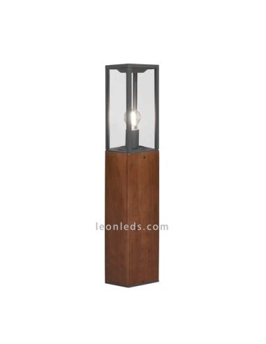 Baliza de madera vintage Garonne 80 cm 1xE27 | LeónLeds Iluminación  | lámpara para sendero y camino