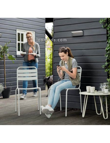 Aplique LED de pared para exterior fabricado con aluminio serie Bustan Philips | LeonLeds Iluminación