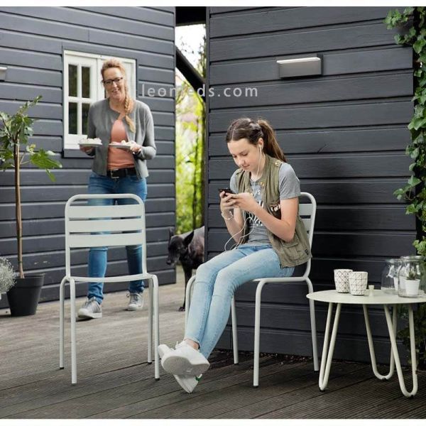 Aplique LED de pared para exterior fabricado con aluminio serie Bustan Philips | LeonLeds Iluminación