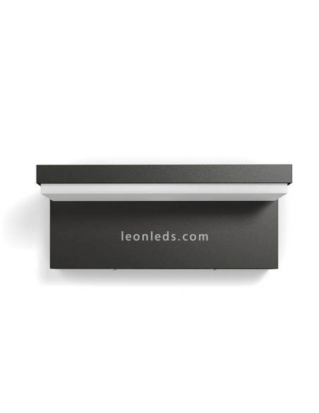 Aplique LED de pared exterior aluminio color antracita serie Bustan Philips | LeonLeds Iluminación