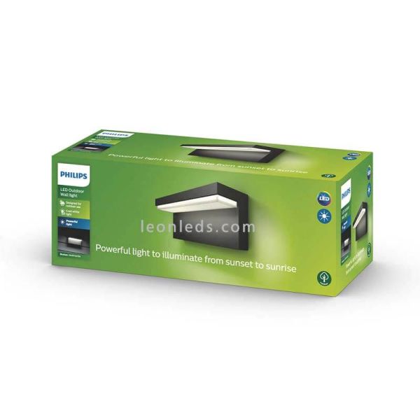 Applique murale d'extérieur LED en aluminium Bustan photo de la marque Philips package | Éclairage LeonLeds