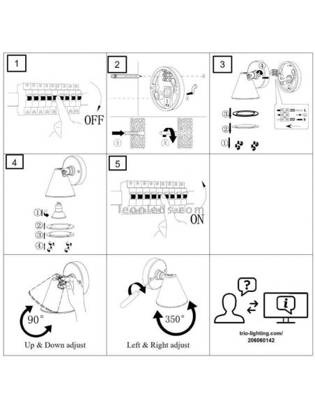 Luminária de exterior dobrável de alumínio antracite Kaveri 1XGU10 | LeónIluminação Leds | instalação de capô