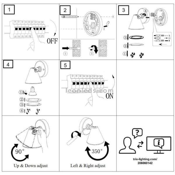 Luminária de exterior dobrável de alumínio antracite Kaveri 1XGU10 | LeónIluminação Leds | instalação de capô