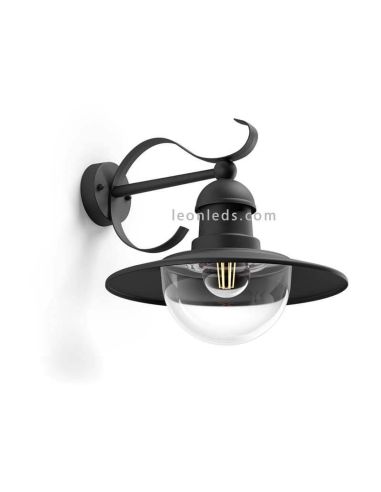 Aplique exterior vintage bombilla con casquillo tipo E27 de aluminio Topiary Philips | LeonLeds Iluminación