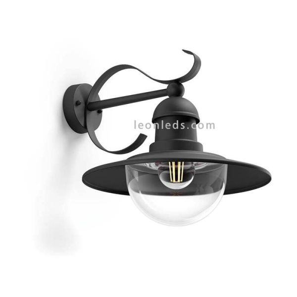 Aplique exterior vintage bombilla con casquillo tipo E27 de aluminio Topiary Philips | LeonLeds Iluminación