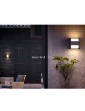 Aplique LED exterior cuadrado bidireccional Arbour 2x4.5W Philips | LeonLeds Iluminación