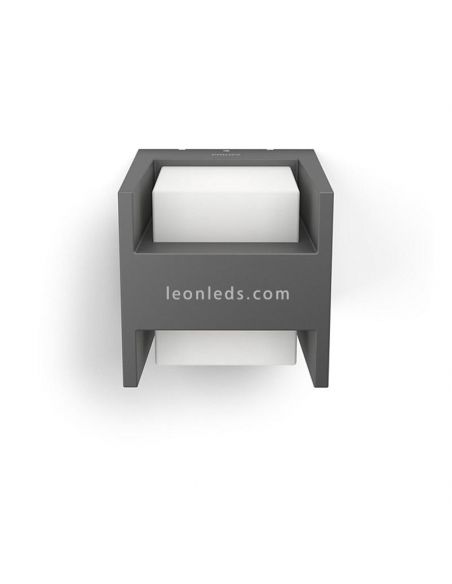 Aplique LED exterior cuadrado Arbour antracita 2x4.5W Philips | LeonLeds Iluminación
