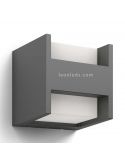 Aplique LED exterior cuadrado Arbour 2x4.5W Philips | LeonLeds Iluminación