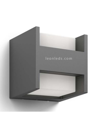 Aplique LED exterior cuadrado Arbour 2x4.5W Philips | LeonLeds Iluminación