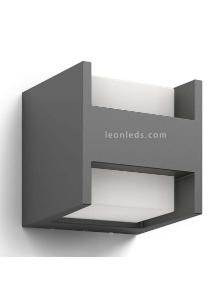 Aplique LED exterior cuadrado Arbour 2x4.5W Philips | LeonLeds Iluminación