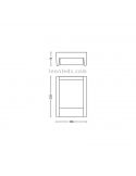 Aplique LED de pared para exterior aluminio serie Arbour dimensiones marca Philips | LeónLeds Iluminación