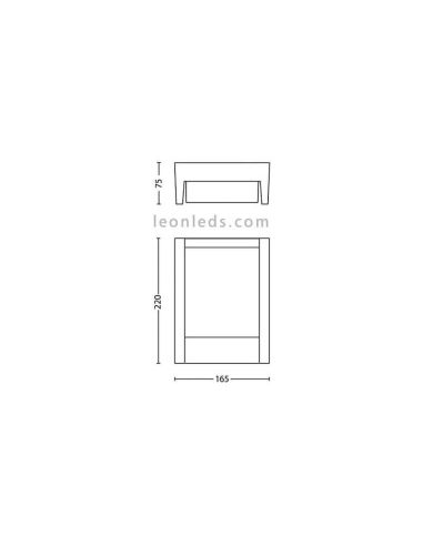 Applique murale d'extérieur LED aluminium série Arbor dimensions marque Philips | Éclairage LeonLeds