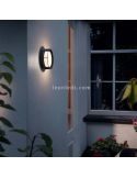 Aplique LED redondo Actea negro exterior 12W IP44 Philips | LeonLeds Iluminación