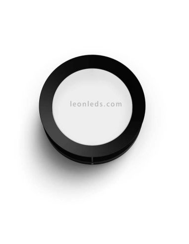 Aplique LED redondo Actea negro exterior 12W moderno  Philips | LeonLeds Iluminación