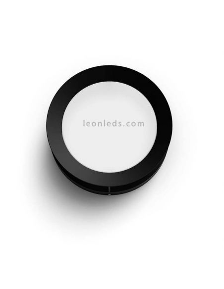 Arandela LED redonda Actea preto ao ar livre 12W moderno Philips | Leon Iluminação LED