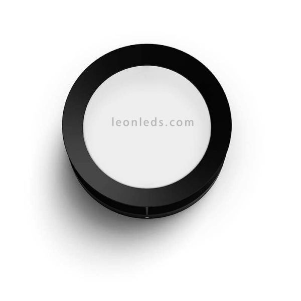 Aplique LED redondo Actea negro exterior 12W moderno  Philips | LeonLeds Iluminación