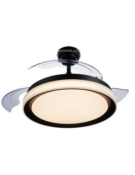 Ventilador de techo LED con aspas plegables Negro Bliss Philips