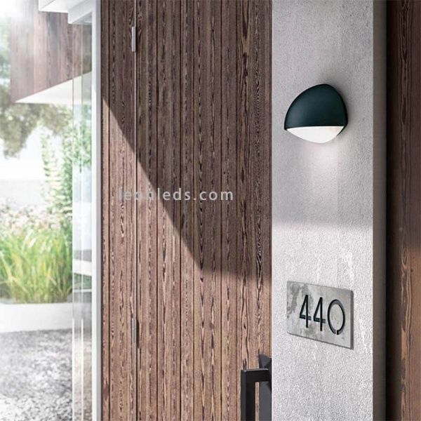 Aplique LED de pared Dust antracita exterior IP44 Philips ovalado| LeonLeds Iluminación